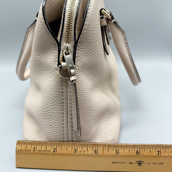 Kate Spade Jackson Street Lottie Satchel Pebbled Leather Porcelain Bone Cream - Picture 10 of 14